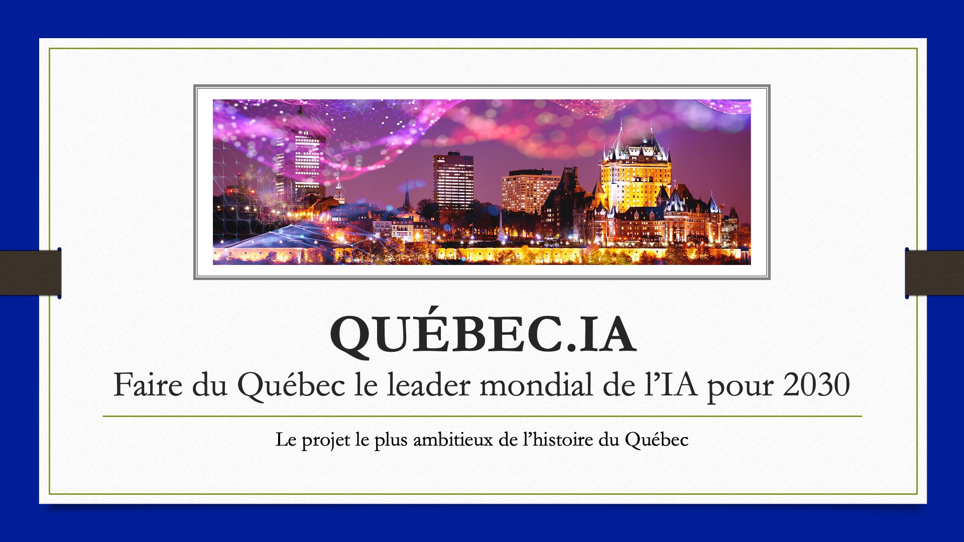 BIENVENUE CHEZ QUÉBEC.IA : Moteur économique du Québec en intelligence artificielle